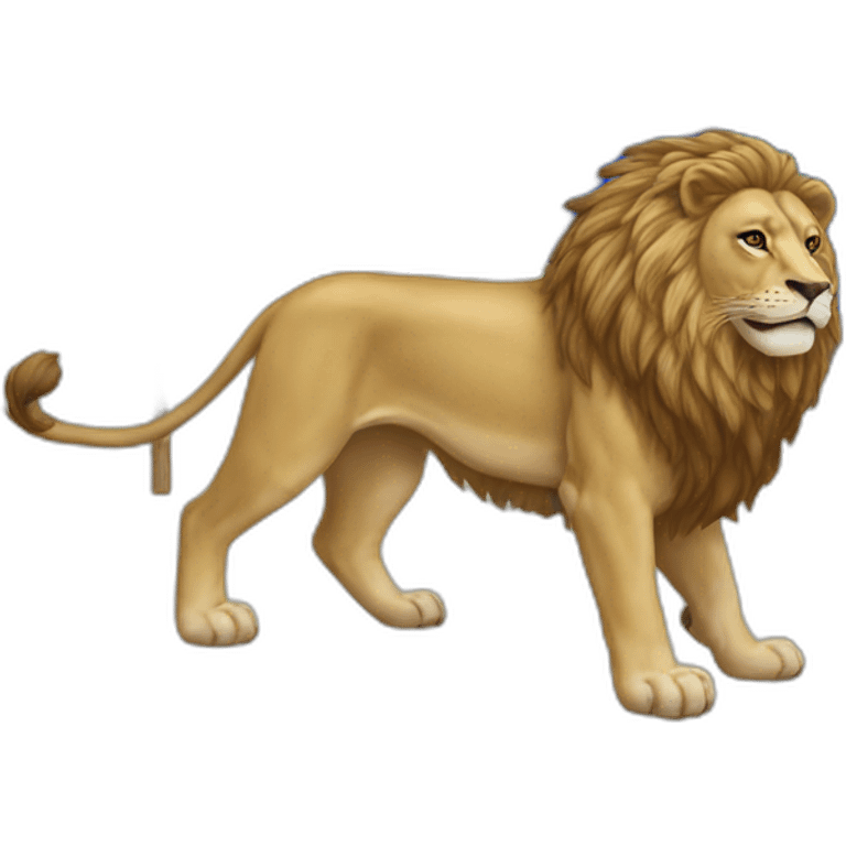 Lion Dynasty blue empire flag emoji