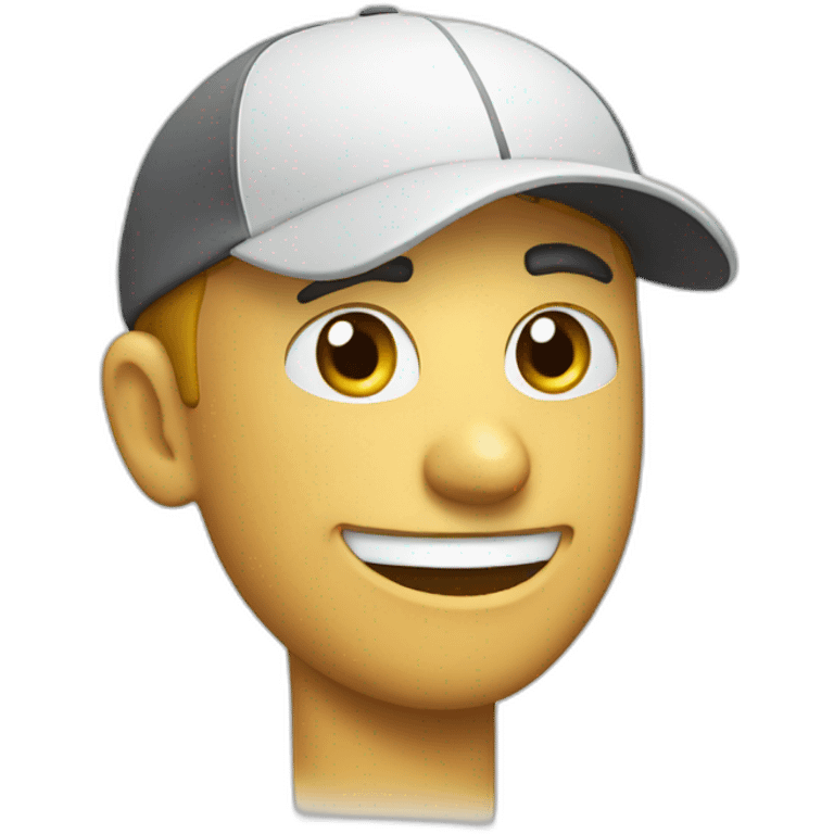 smiling golf emoji