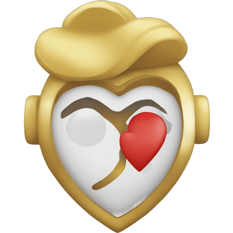 Un corazón dorado emoji