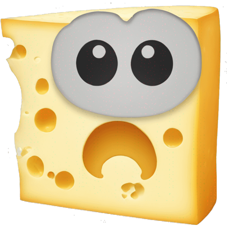 cheese with hidden face emoji