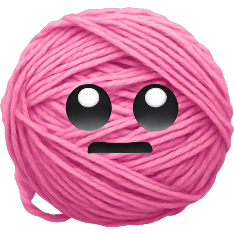 Pink yarn emoji skein  emoji