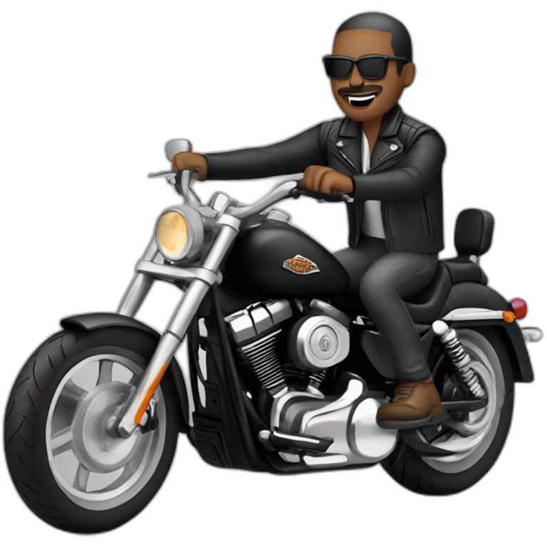 Biker on a Harley Davidson emoji