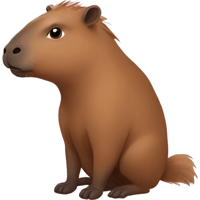 Bella had us holding a capybara emoji