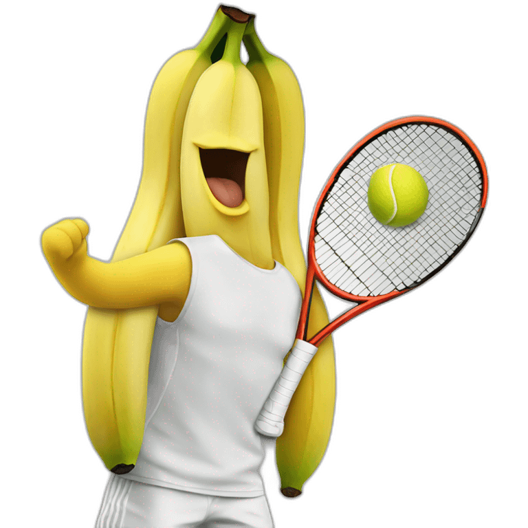 Banana won a tennis tournament emoji