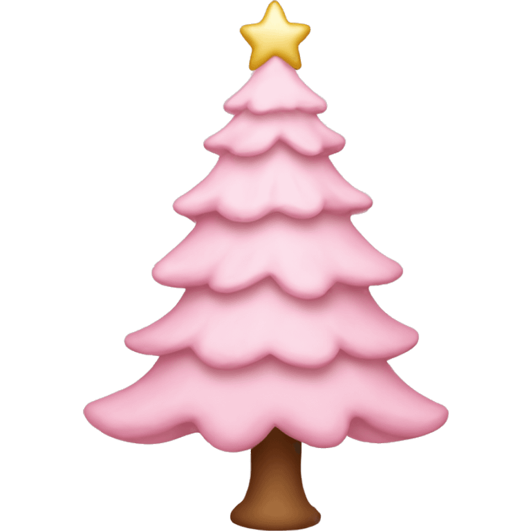 pastel pink christmas tree a n d emoji