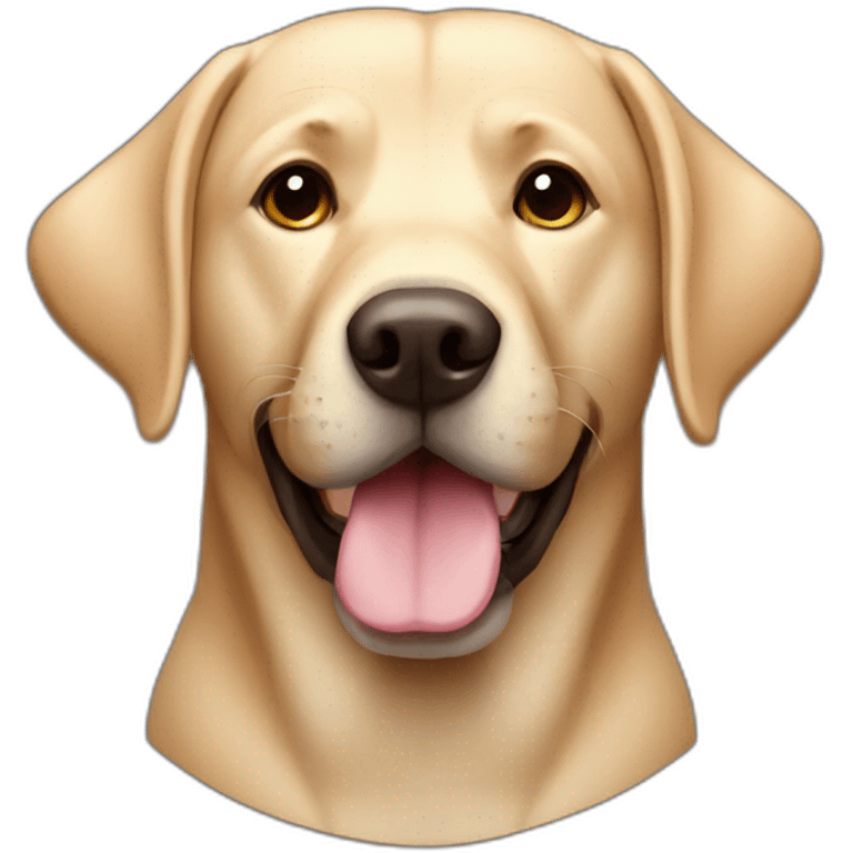 friendly labrador dog face emoji