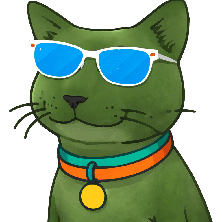 Cat with sunglasses emoji