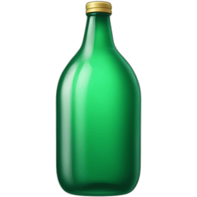 glass green bottle with the inscription Sprite emoji