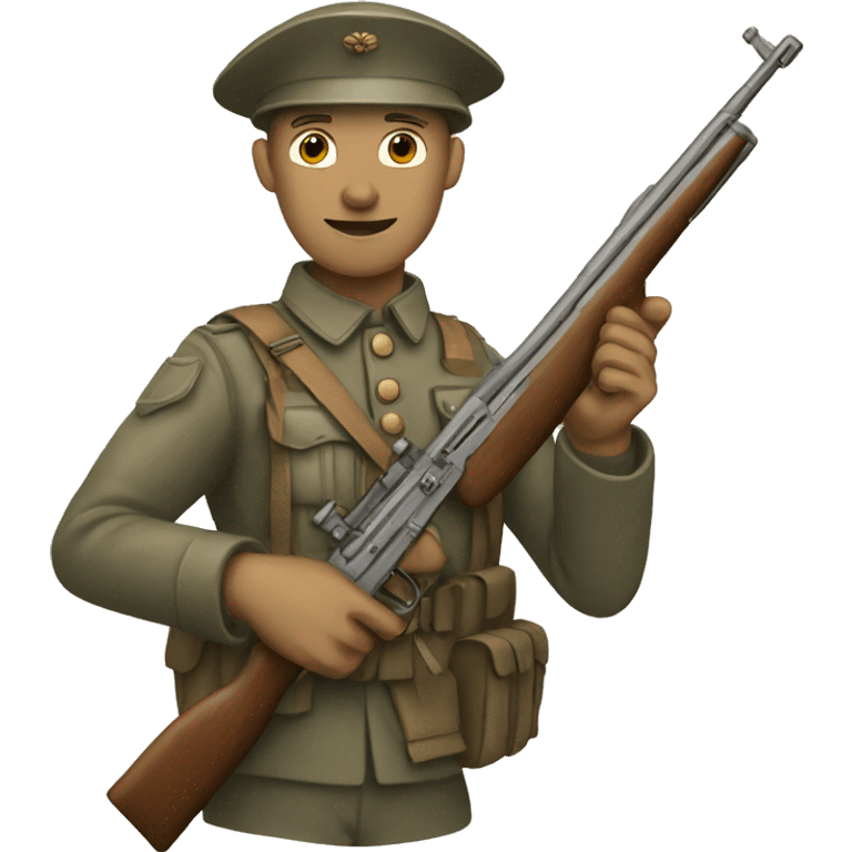 ww1 soldier with weapon emoji