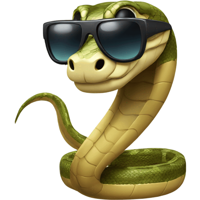 Snake wearing sunglasses emoji