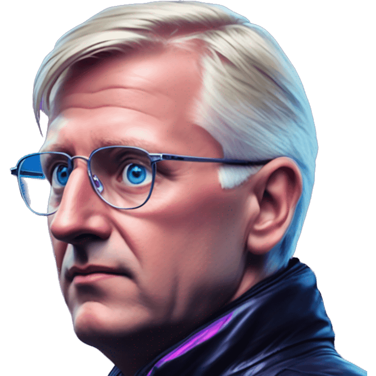 Synthwave Carl Bildt in SNES FIFA style, oil paint, epic eyes, intricate lips, exquisite pose, beautiful, desirable, logical emoji