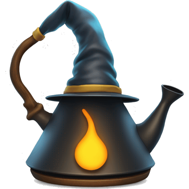 wizard hat on a kettle emoji