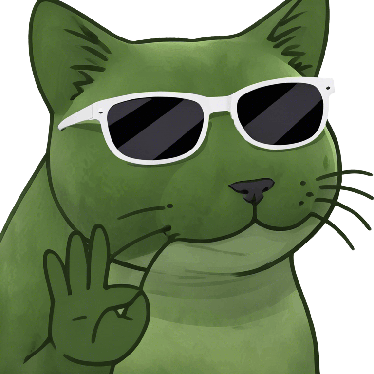 Cat with sunglasses emoji