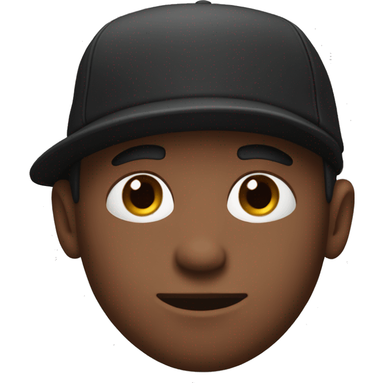 A red skin man with a black cap emoji