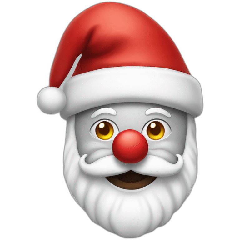 Clown dressed as santa Claus emoji