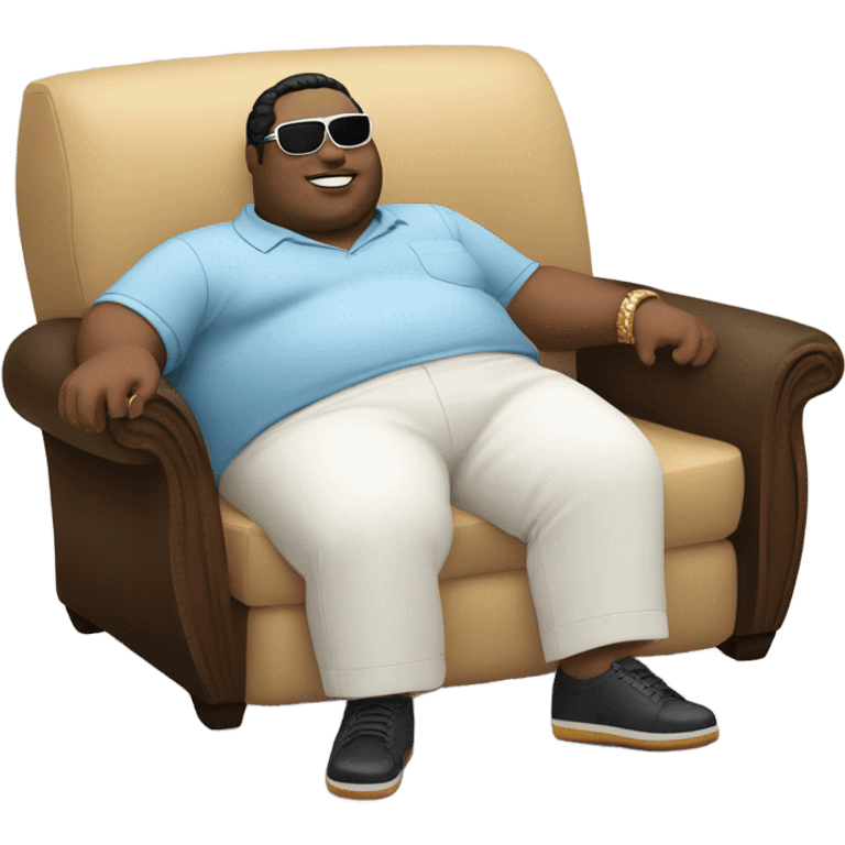 Fat guy on super yacht ship emoji