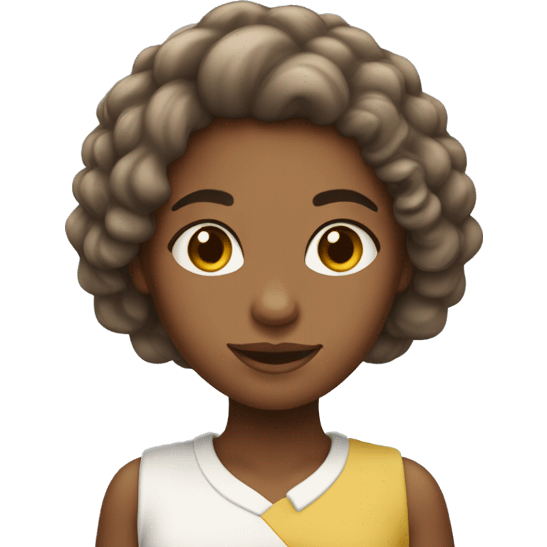 menina  de  cabelo marrom e pele clara  emoji