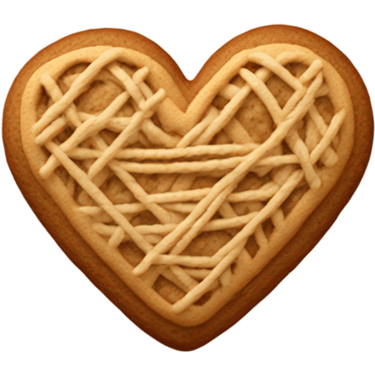 Cookie heart with yarn emoji