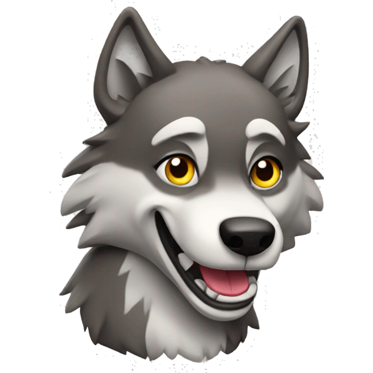 wolf with a thumbs up emoji