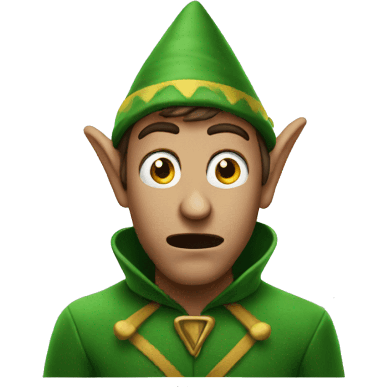 Man scared of elf  emoji