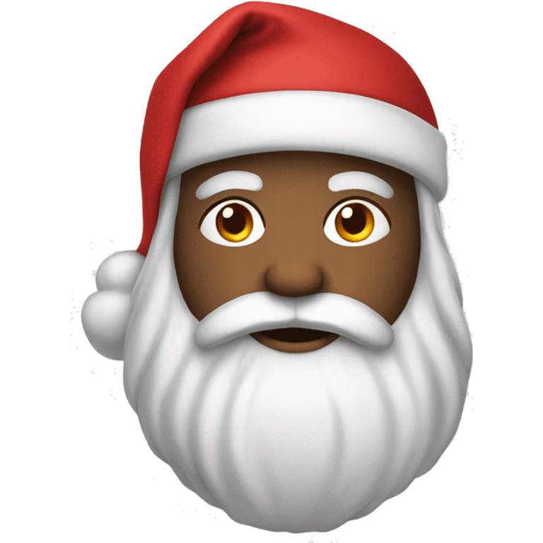 Santa with red scarf  emoji