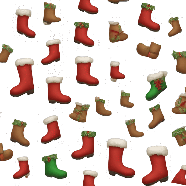 Christmas boots emoji