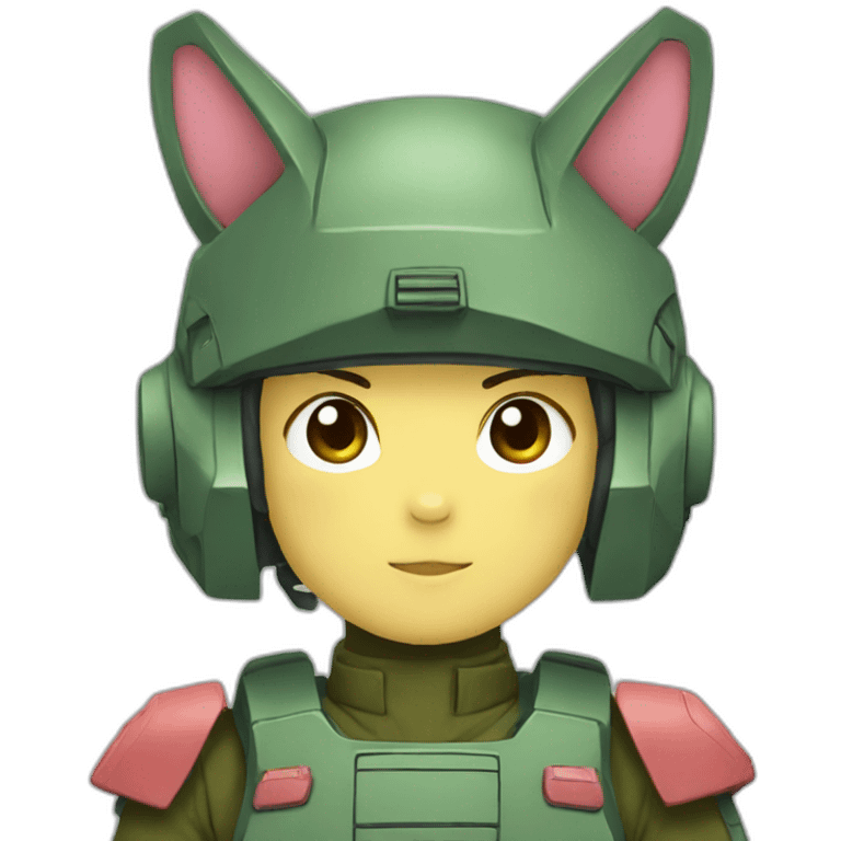 zaku with cat ears emoji