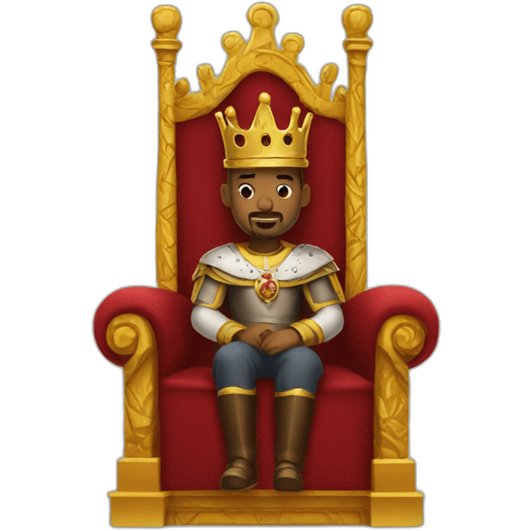 king sitting on a throne emoji