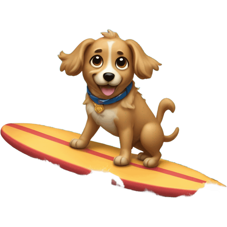 dog surfing emoji