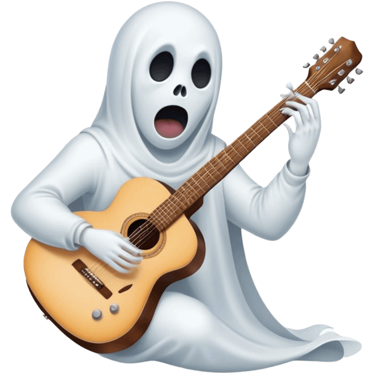 Ghost playing guitar emoji