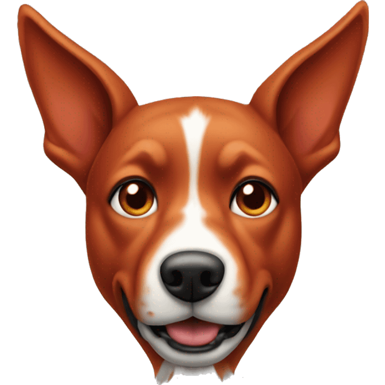 solid red dog with pointed ears emoji