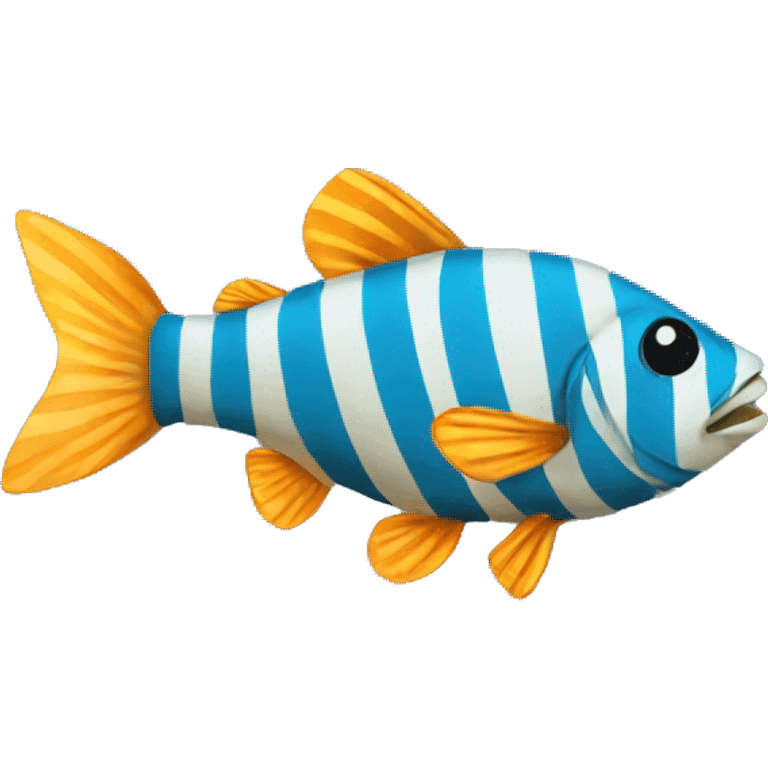 Big flat striped fish  emoji