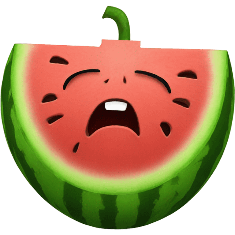 Angry watermelon  emoji