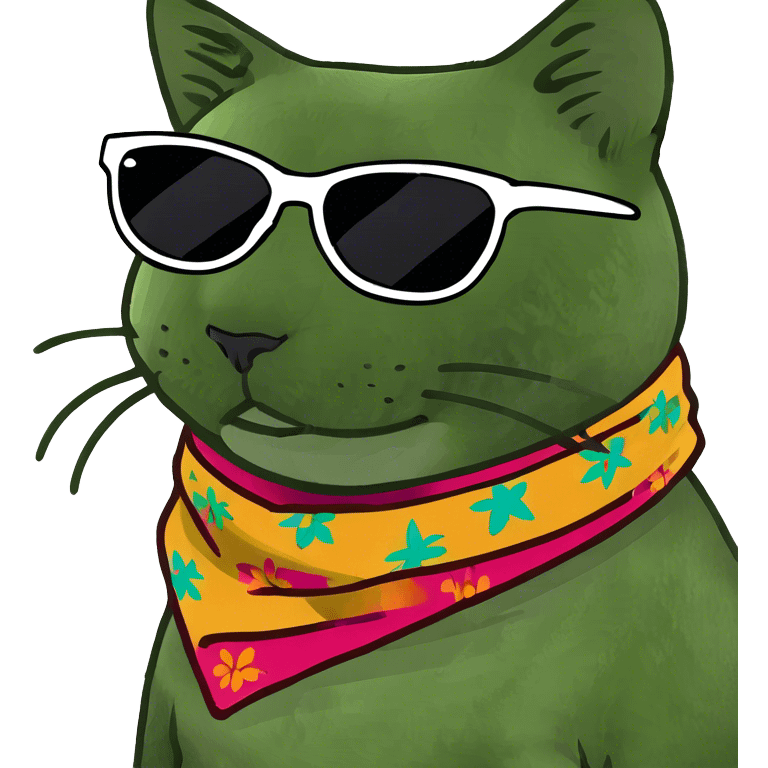 Cat with sunglasses emoji