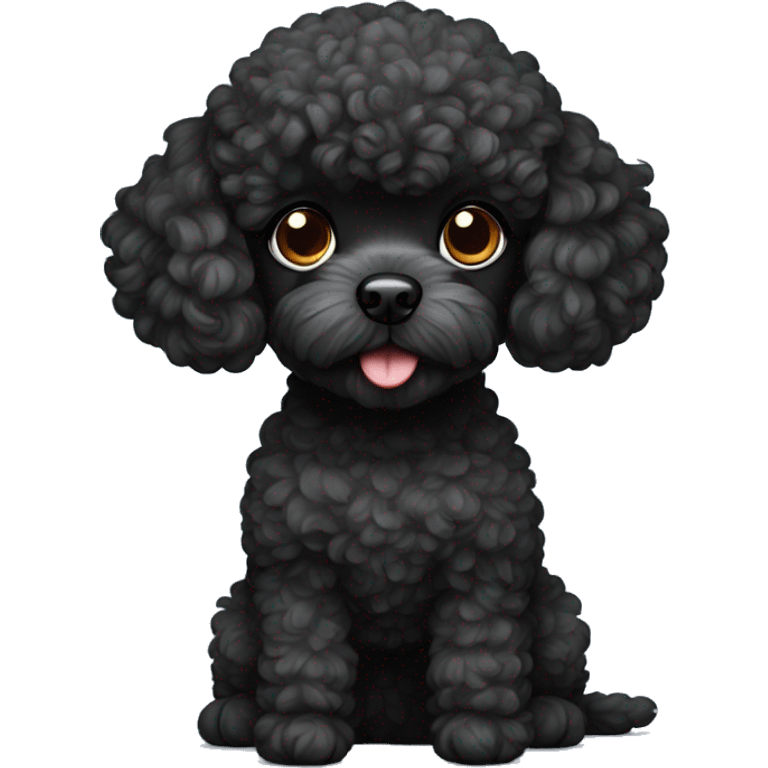 black toy poodle dog  emoji