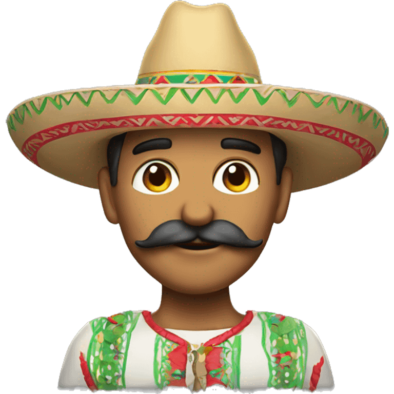 Mexican with a mustache and sombrero named Raphael  emoji