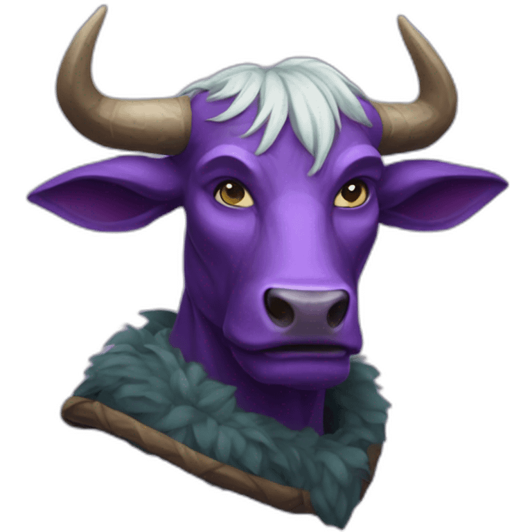 purple-skinned cow-ear firbolg man emoji