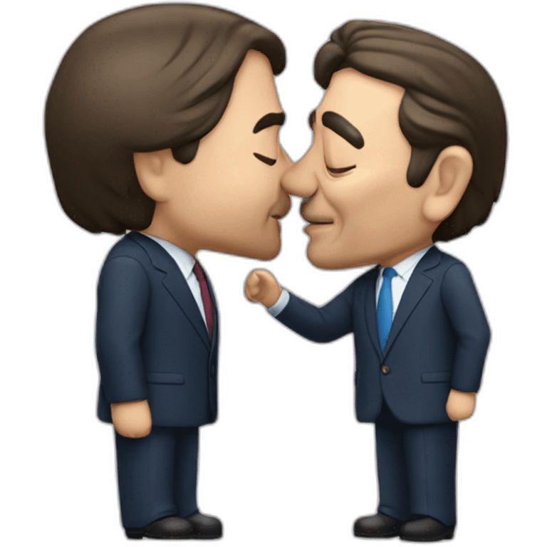 jose maria aznar kissing mariano rajoy emoji