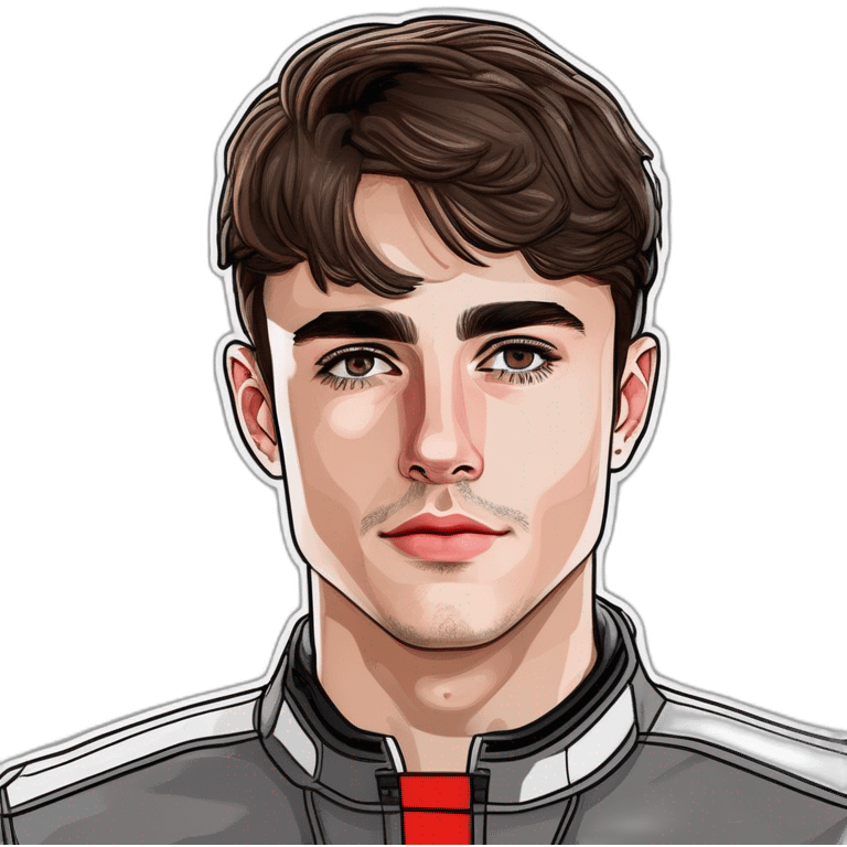 Charles Leclerc with Ferrari dress code emoji