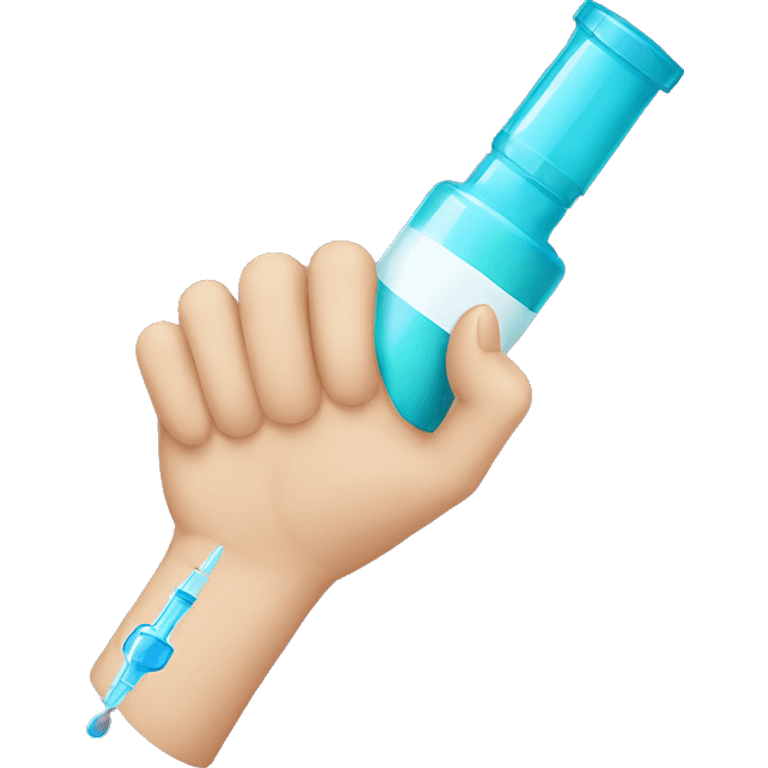 A HAND WITH VACCIN INJECTION emoji