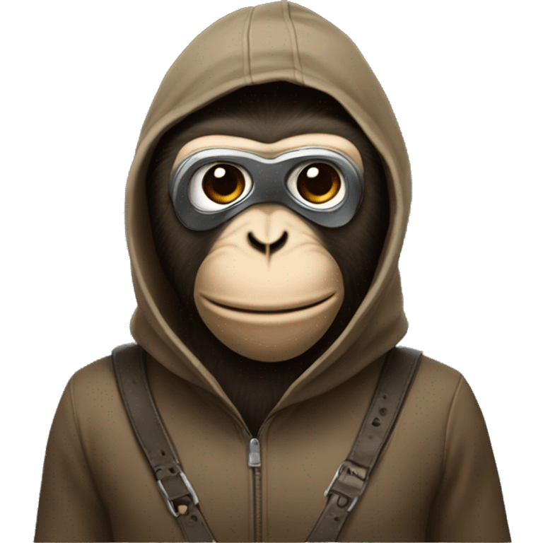 Monkey with a balaclava mask emoji