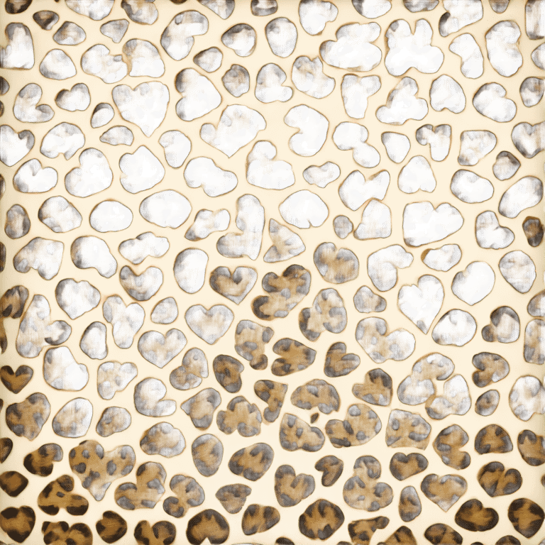 Heart leopard print emoji