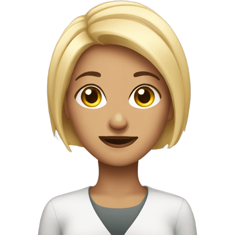 Short hair woman with success signs  emoji