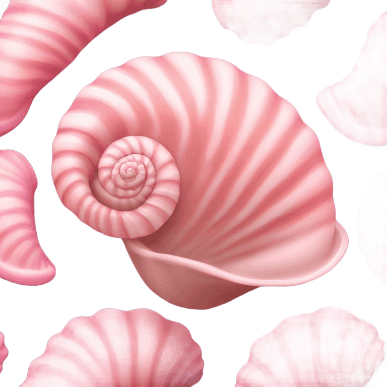 Pink ocean shell  emoji