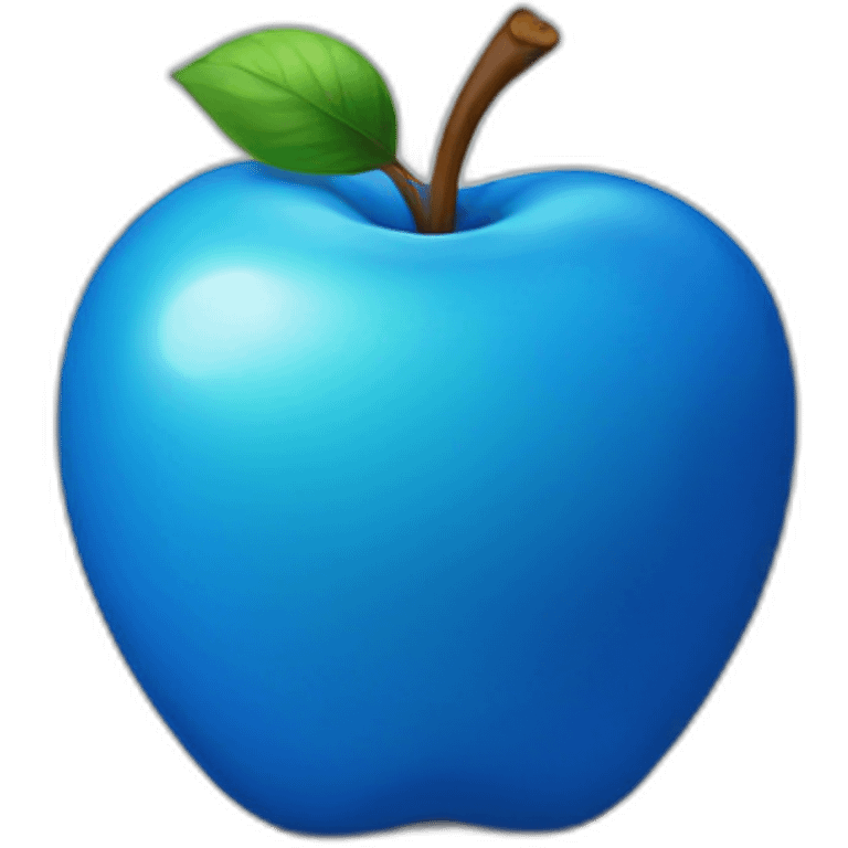 Blue apple emoji