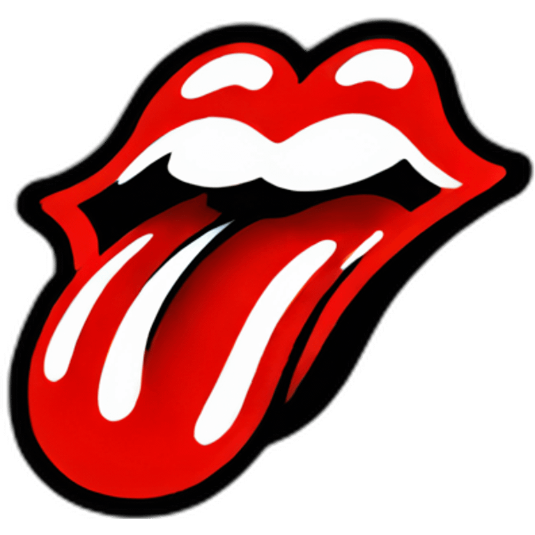 Rolling Stones tongue logo brightness emoji