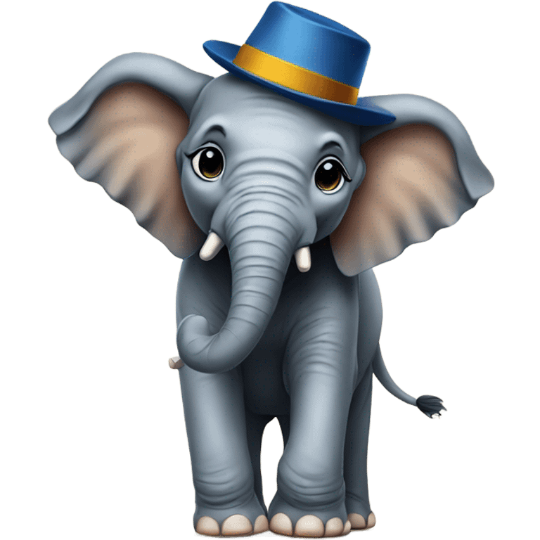 Elephant with sunglasses and hat  emoji