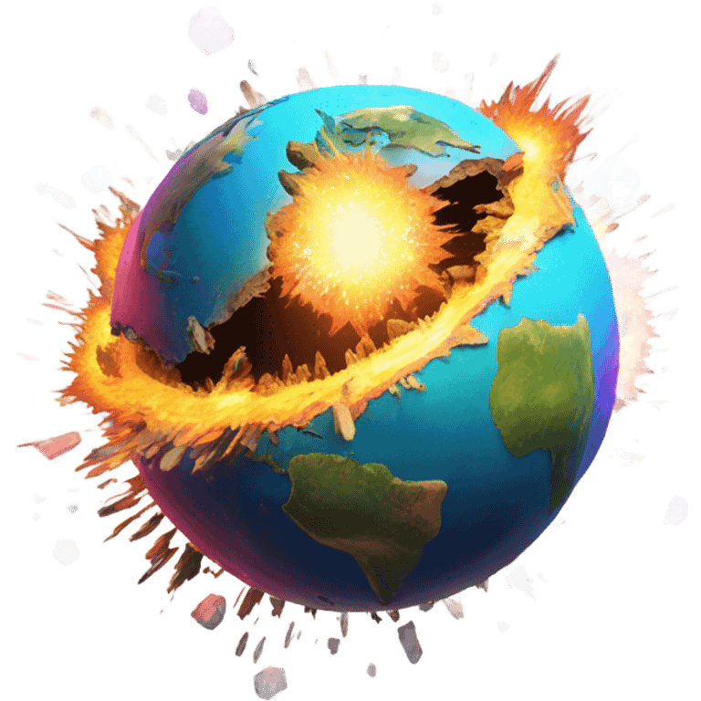 Exploding planet emoji