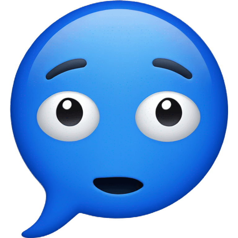 Royal blue conversation bubble emoji