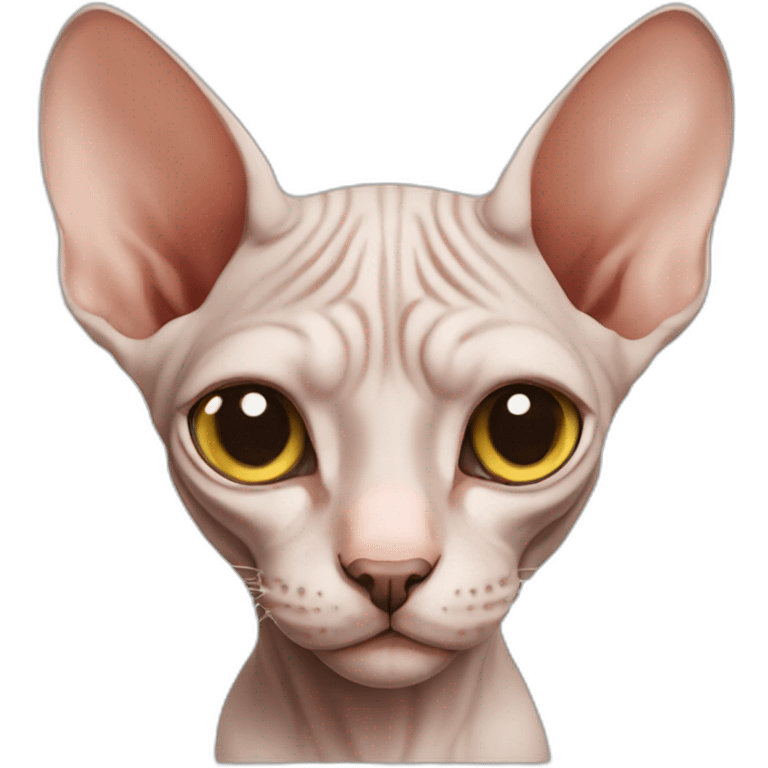 Sphynx winky emoji